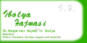 ibolya hajmasi business card